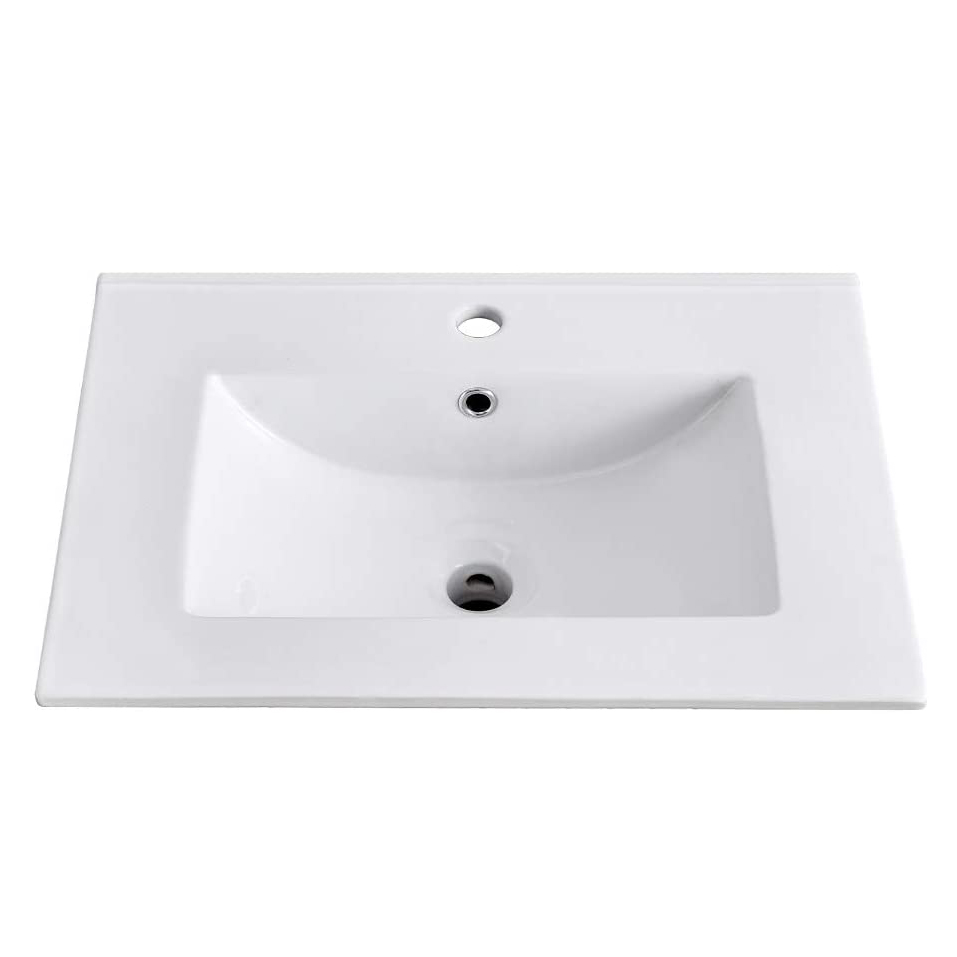 Comptoir Rectangulaire Table Top Salle De Bains Vanity Cabinet Évier En Céramique