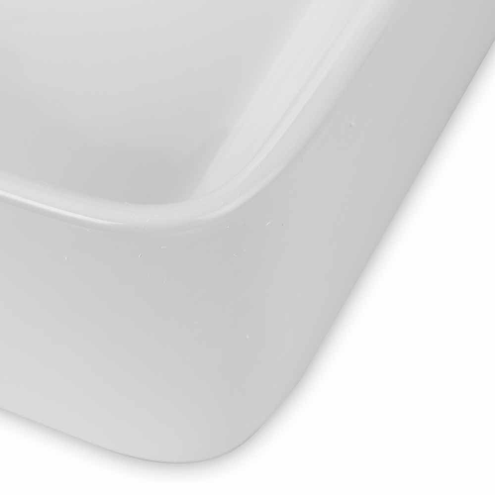Lavabo/bassin de salle de bain en argile réfractaire en porcelaine céramique blanche